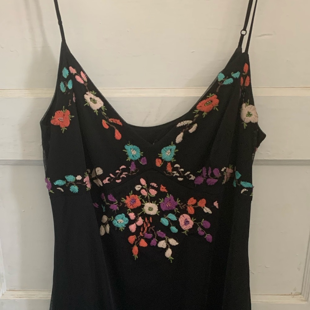 Black spaghetti strap dress